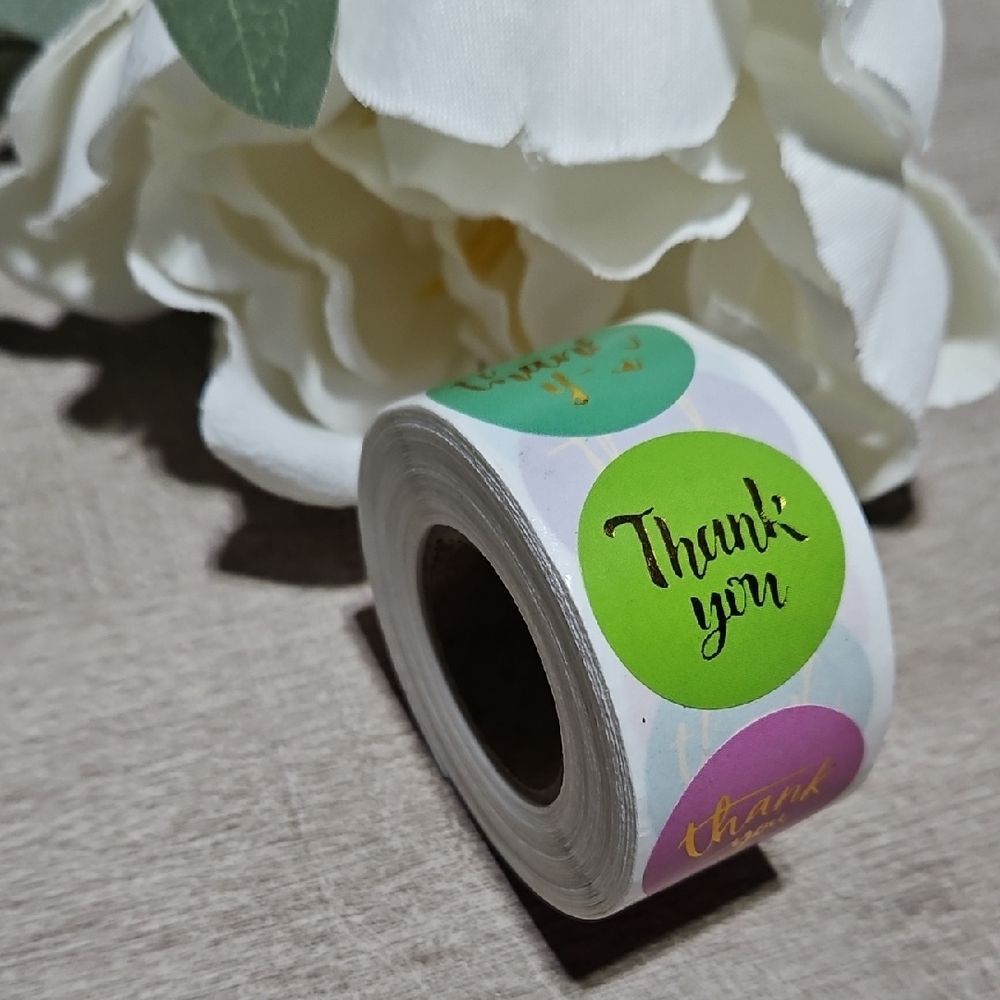 Colorful Thank You Sticker Roll